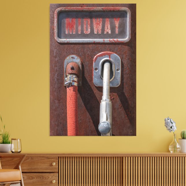 Lienzo Bomba de gas de medio camino vintage (Insitu (Sala de estar))