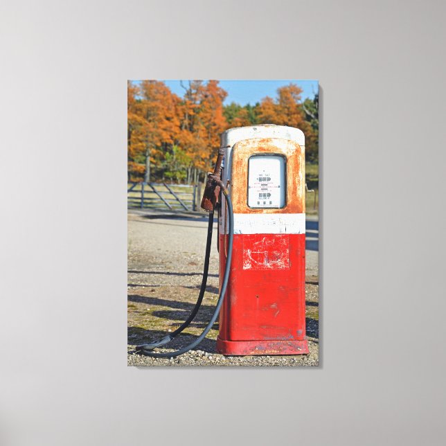 Lienzo Bomba de gasolina oxidada (Anverso)