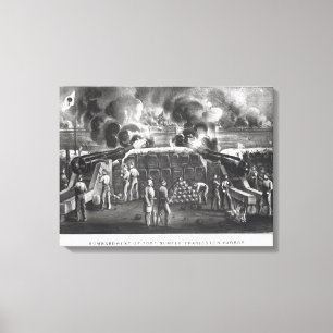 Lienzo Bombardeo de Fort Sumter, puerto de Charleston