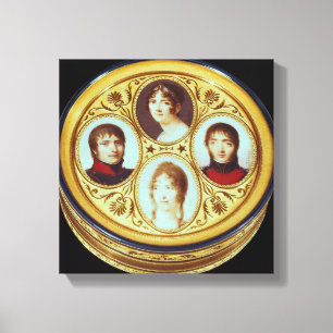 Lienzo Bonbonniere con retratos de Eugene Hortense