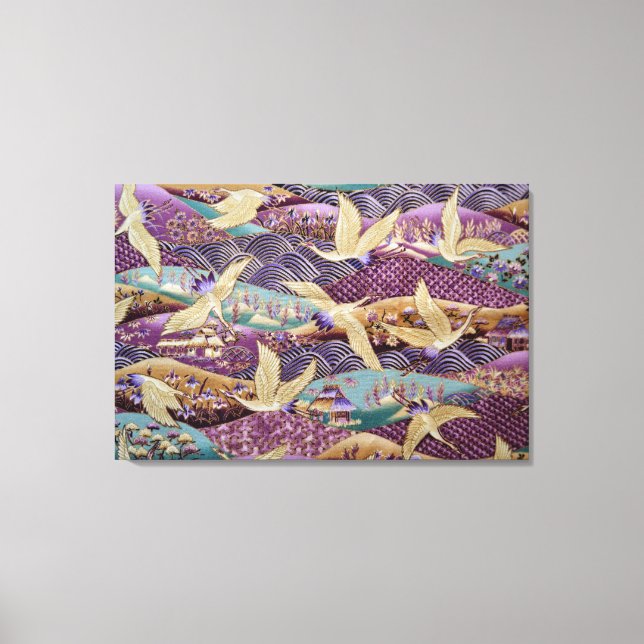 Lienzo Bonitas grullas japonesas (Anverso)