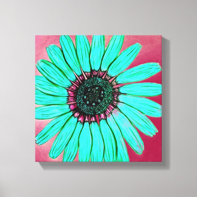 Lienzo Bonito boceto de mano Imprimir tela de flor (Anverso)