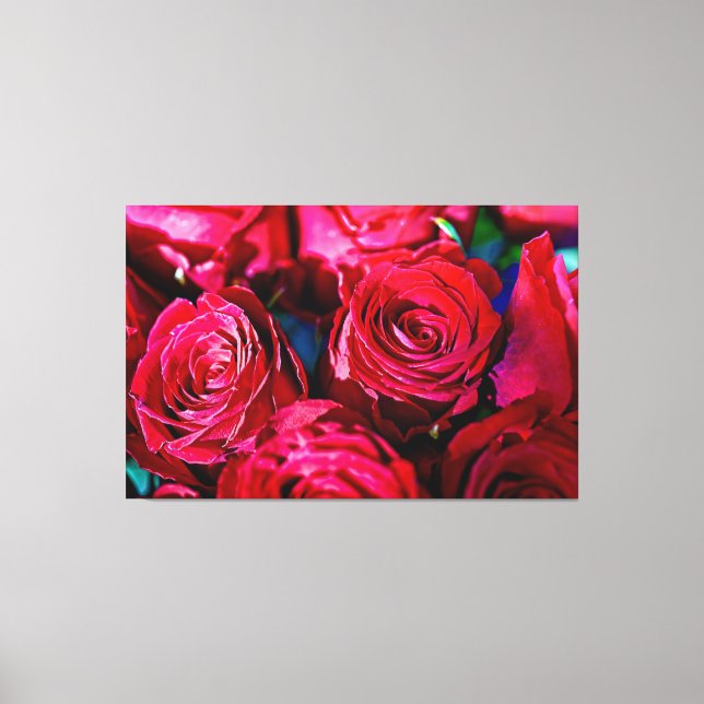 Lienzo Bonito Bunch De Rosas Rojas (Anverso)