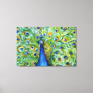 Lienzo Bonito como lona del pavo real