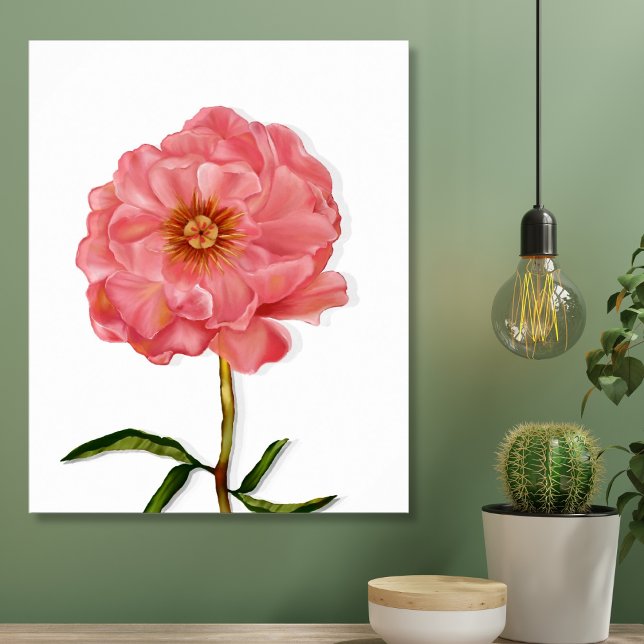Lienzo Bonito floral Peony Rosa Flower Art (Subido por el creador)