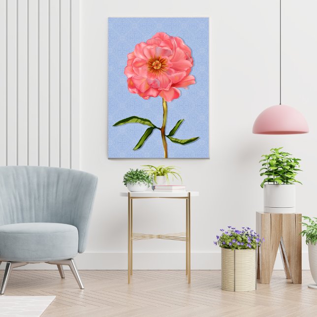 Lienzo Bonito floral Peony Rosa Flower Art (Subido por el creador)