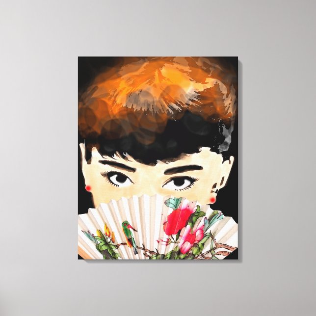 LIENZO BONITO LADY BIG EYES CANVAS ARTIFICIO (Anverso)