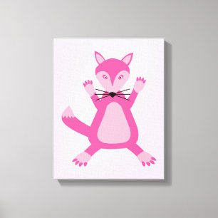 Lienzo Bonito Pink Baby Fox