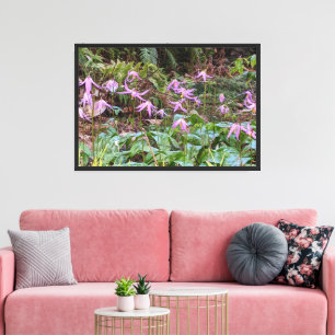 Lienzo Bonito Pink Trout Lilies Floral