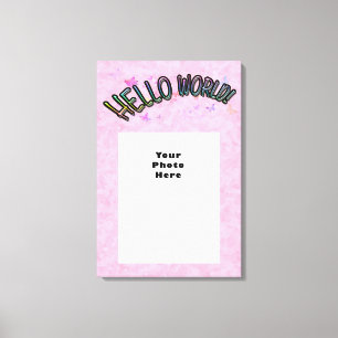 Lienzo Bonito Rainbow Hello World