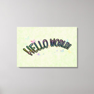 Lienzo Bonito Rainbow Hello World