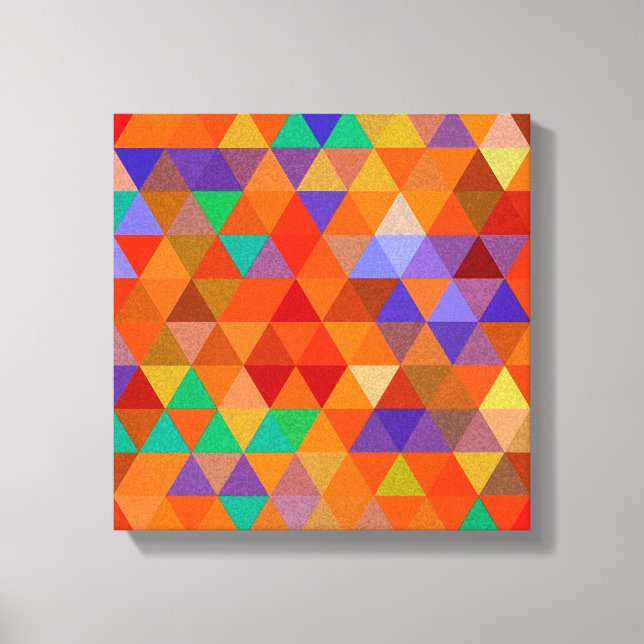 Lienzo Bonito Triangle grunge patrón I + tus ideas (Anverso)