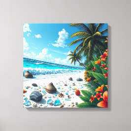 Lienzo Bonito Tropical Beach Scene