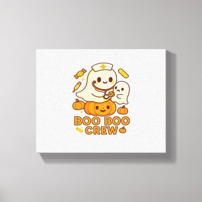 Lienzo Boo Boo Crew Enfermera Fantasma Clásica Camiseta (Anverso)