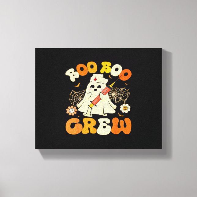 Lienzo Boo Boo Crew Fantasma Graciosa Para Enfermera, Hal (Anverso)