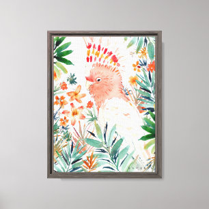 Lienzo BOOFUS la Cockatoo rosa