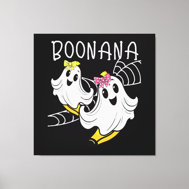 Lienzo Boonana Cute Ghost Banana Halloween (Anverso)