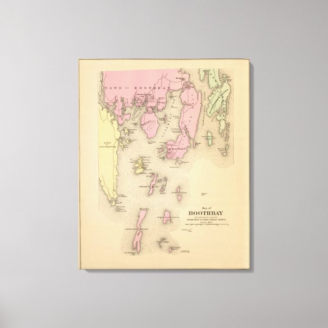 Lienzo Boothbay, islas adyacentes (Anverso)