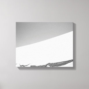 Lienzo Borde blanco y negro de una duna de arena blanca 1