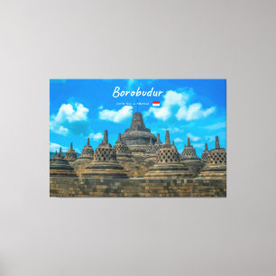 Lienzo Borobudur, Indonesia - Antiguo templo budista