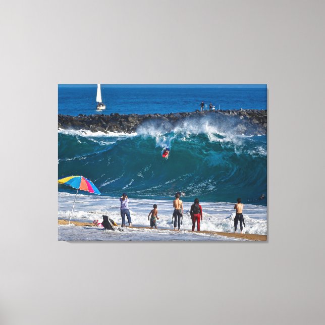 Lienzo Borrado de Cuña Clásico - Newport Beach, Ca (Anverso)