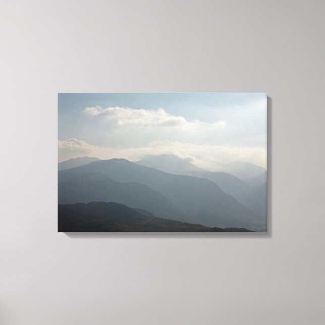 Lienzo Borrowdale, distrito de Wallacrag Keswick Lake (Anverso)