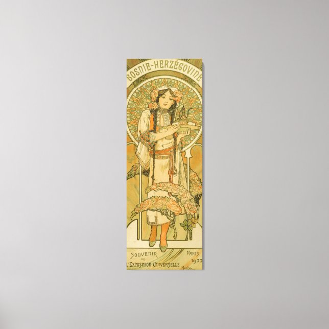 Lienzo Bosnia y Herzegovina por Alphonse Mucha 1900 (Anverso)