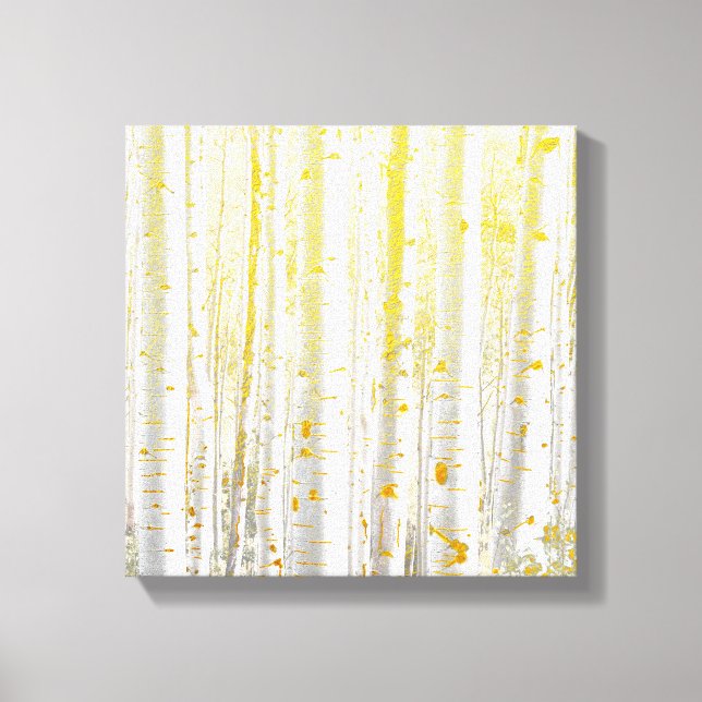 Lienzo Bosque Birch Gold (Anverso)