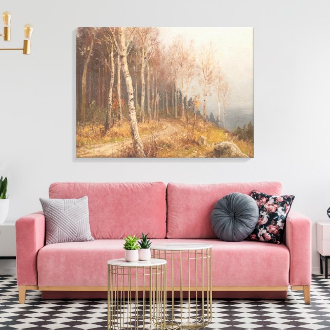 Lienzo Bosque Birch - Hugo Mühlig (Insitu (Sala de estar))