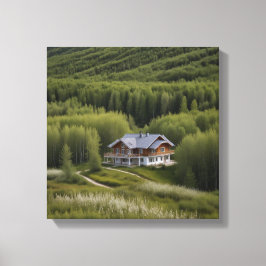 Lienzo Bosque de Birch House