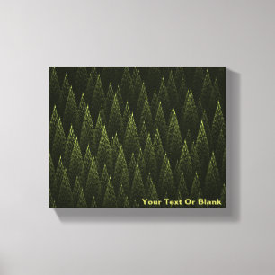 Lienzo Bosque de Conifer Fractal