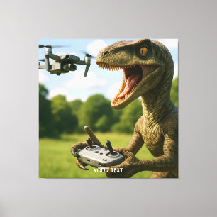 Lienzo Bosque de drones de dinosaurios