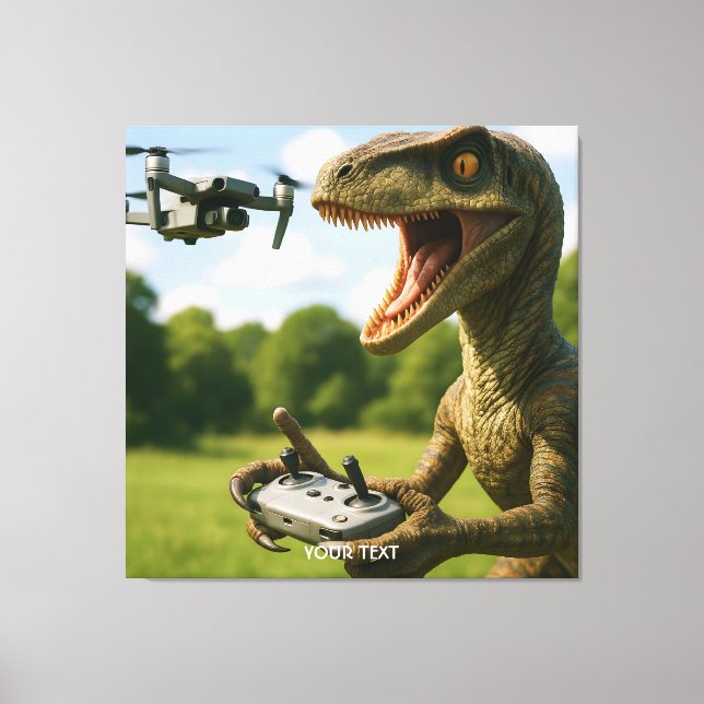 Lienzo Bosque de drones de dinosaurios (Anverso)