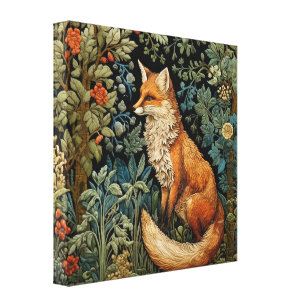 Lienzo Bosque de época Fox William Morris inspiró a Botan