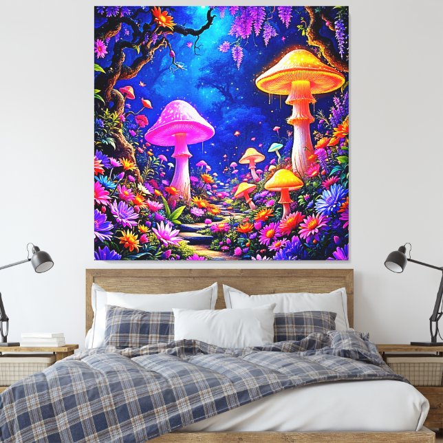 Lienzo Bosque de hongos encantados (Insitu(Dormitorio))