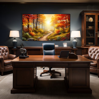 Lienzo Bosque de otoño