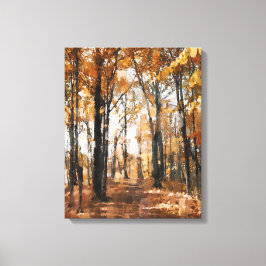 Lienzo Bosque de otoño