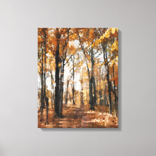 Lienzo Bosque de otoño