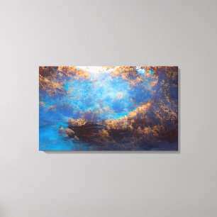 Lienzo Bosque dorado