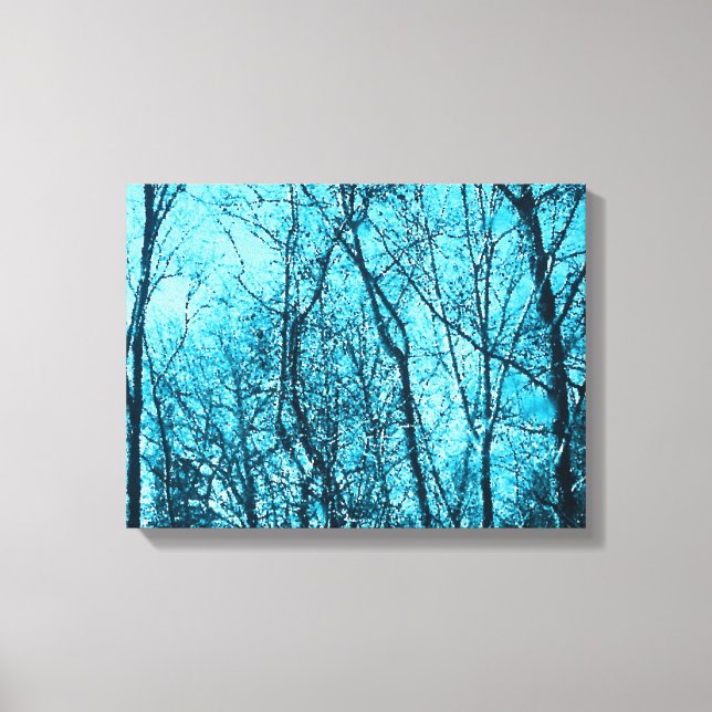 Lienzo Bosque en azul claro (Anverso)