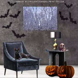 Lienzo Bosque en Crepúsculo