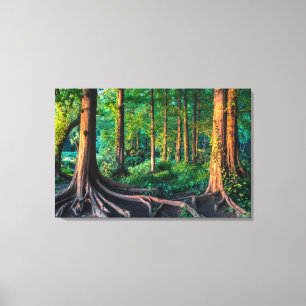 Lienzo Bosque en verano