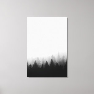 Lienzo Bosque espumoso en niebla