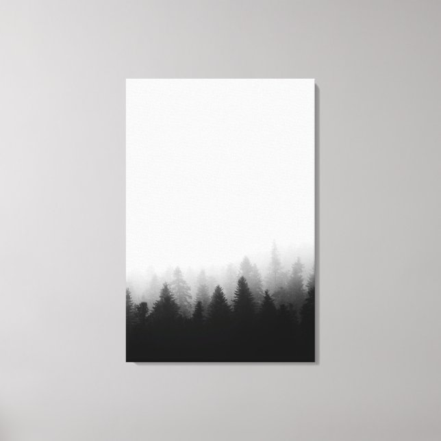 Lienzo Bosque espumoso en niebla (Anverso)