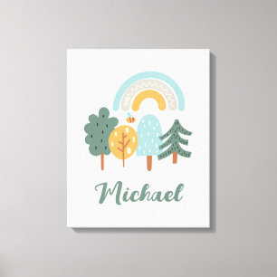 Lienzo Bosque mágico del arcoiris