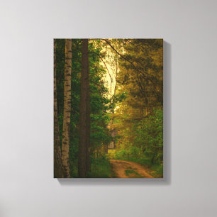 Lienzo Bosque natural Rural Hut Village Bielorrusia