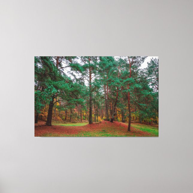 Lienzo Bosque otoñal (Anverso)