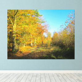 Lienzo Bosque soleado de otoño -