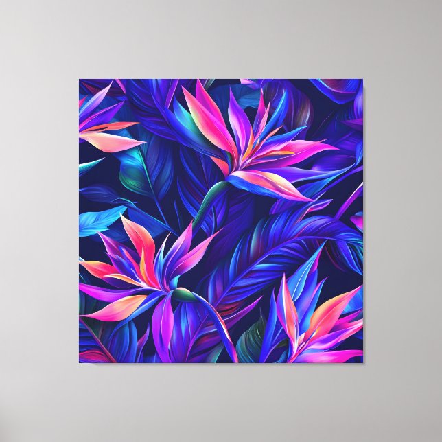 Lienzo Bosque tropical nocturno (Anverso)