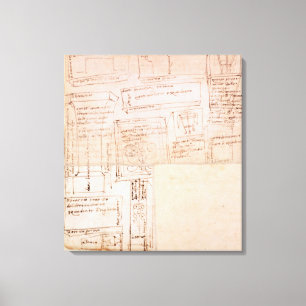 Lienzo Bosquejo de los bloques del mármol para las